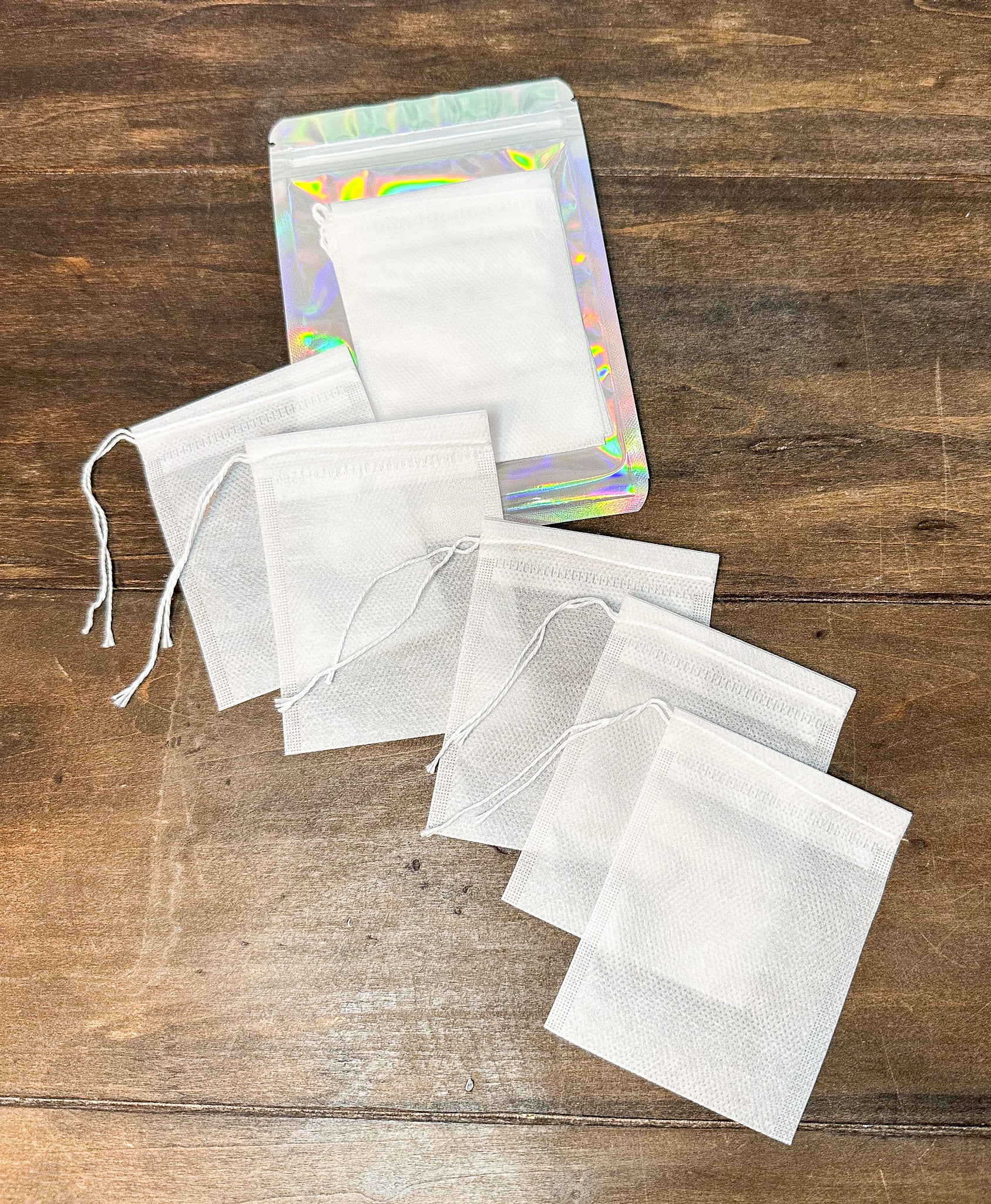 view of multiple tea bags